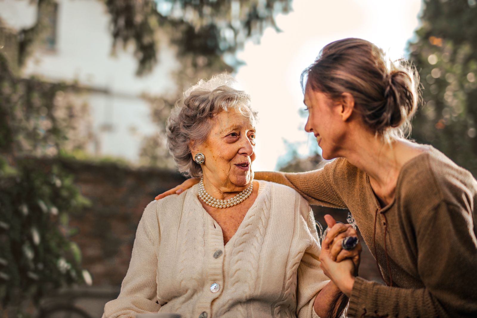 An older adult sharing a moment with a companion